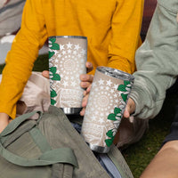 Cook Islands Tiare Maori With Conch Shell Tumbler Cup 2025 Pasifika Polynesian Tattoo