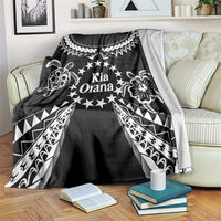 Kia Orana Cook Islands Blanket 2025 Pasifika Polynesian Turtle Black Color