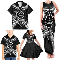 Kia Orana Cook Islands Family Matching Tank Maxi Dress and Hawaiian Shirt 2025 Pasifika Polynesian Turtle Black Color