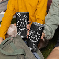 Kia Orana Cook Islands Tumbler Cup 2025 Pasifika Polynesian Turtle Black Color