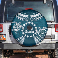 Kia Orana Cook Islands Spare Tire Cover Polynesian Turtle Crowberry Blue Color