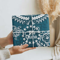Kia Orana Cook Islands Wrapping Paper Polynesian Turtle Crowberry Blue Color - Polynesian Pride