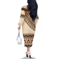 Bula Fiji Family Matching Off The Shoulder Long Sleeve Dress and Hawaiian Shirt 2025 Pasifika Traditional Fijian Masi