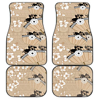 Bula Fiji Iri Buli Car Mats Woven Fan With Fijian Tapa