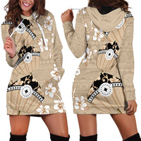 Bula Fiji Iri Buli Hoodie Dress Woven Fan With Fijian Tapa