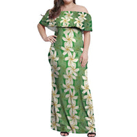 Ia Orana Tahiti Tiare Maori Seamless Style Off Shoulder Maxi Dress