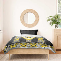 Yellow Taniko Aotearoa Bedding Set Niho Taniwha Mix Poutama