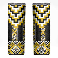 Yellow Taniko Aotearoa Skinny Tumbler Niho Taniwha Mix Poutama