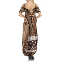 Samoa Siapo Summer Maxi Dress Happy Independence Day Vintage Vibes LT14 - Polynesian Pride
