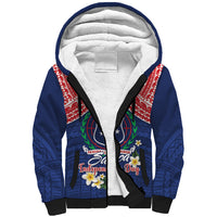 Samoan Independence Day Sherpa Hoodie Manuia Le Tutoatasi O Samoa LT14 Unisex Blue - Polynesian Pride