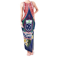 Samoan Independence Day Tank Maxi Dress Manuia Le Tutoatasi O Samoa LT14 Women Blue - Polynesian Pride