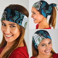 New Zealand Silver Fern Tui Bird Neck Gaiter Maori Kowhai Paua Shell Taniko Motifs - Polynesian Pride