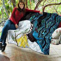 New Zealand Silver Fern Tui Bird Quilt Maori Kowhai Paua Shell Taniko Motifs