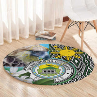Cotabato Philippines Province Round Carpet Filipino Eagle Sampaguita Tinalak Pattern