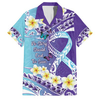 No Story Should End Too Soon Suicide Awareness Hawaiian Shirt Purple And Teal Polynesian Ribbon LT14 Purple - Polynesian Pride