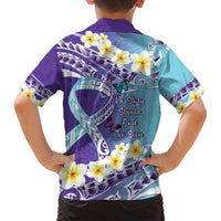 No Story Should End Too Soon Suicide Awareness Hawaiian Shirt Purple And Teal Polynesian Ribbon LT14 - Polynesian Pride