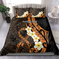 Liver Cancer Awareness Month Bedding Set Awareness Is Key Orange Polynesian Ribbon