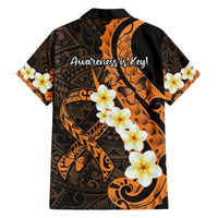 Liver Cancer Awareness Month Hawaiian Shirt Awareness Is Key Orange Polynesian Ribbon LT14 - Polynesian Pride