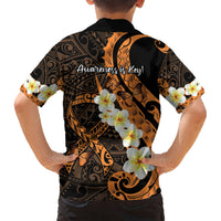 Liver Cancer Awareness Month Hawaiian Shirt Awareness Is Key Orange Polynesian Ribbon LT14 - Polynesian Pride