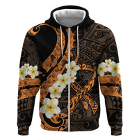 Liver Cancer Awareness Month Hoodie Awareness Is Key Orange Polynesian Ribbon LT14 Zip Hoodie Orange - Polynesian Pride