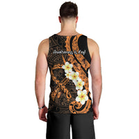Liver Cancer Awareness Month Men Tank Top Awareness Is Key Orange Polynesian Ribbon