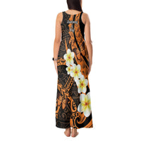 Liver Cancer Awareness Month Tank Maxi Dress Awareness Is Key Orange Polynesian Ribbon LT14 - Polynesian Pride