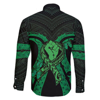 ADHD Awareness Month You Matter Family Matching Mermaid Dress and Hawaiian Shirt Green Polynesian Ribbon