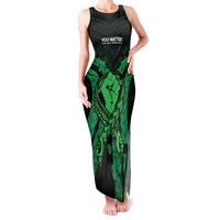 ADHD Awareness Month You Matter Family Matching Tank Maxi Dress and Hawaiian Shirt Green Polynesian Ribbon