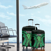 ADHD Awareness Month You Matter Luggage Cover Green Polynesian Ribbon