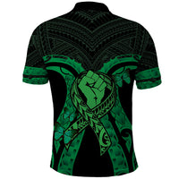 ADHD Awareness Month You Matter Polo Shirt Green Polynesian Ribbon