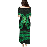 ADHD Awareness Month You Matter Puletasi Green Polynesian Ribbon LT14 - Polynesian Pride