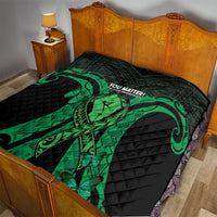 ADHD Awareness Month You Matter Quilt Green Polynesian Ribbon