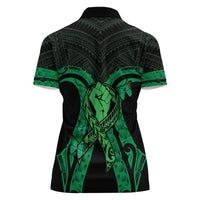 ADHD Awareness Month You Matter Women Polo Shirt Green Polynesian Ribbon LT14 - Polynesian Pride