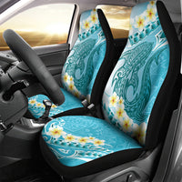 Turquoise Hawaii Shark Tattoo Car Seat Cover Frangipani With Polynesian Pastel Version