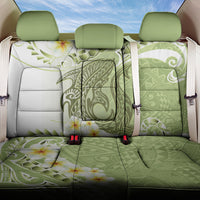 Green Hawaii Shark Tattoo Back Car Seat Cover Frangipani With Polynesian Pastel Version