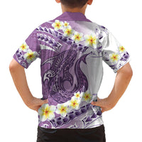 Purple Hawaii Shark Tattoo Hawaiian Shirt Frangipani With Polynesian Pastel Version LT14 - Polynesian Pride