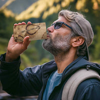 Brown Bula Fiji 4 in 1 Can Cooler Tumbler Fijian Dance Fan Tapa Cloth Pattern