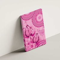 Pink Bula Fiji Canvas Wall Art Fijian Dance Fan Tapa Cloth Pattern LT14 - Polynesian Pride