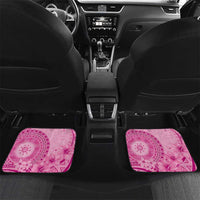 Pink Bula Fiji Car Mats Fijian Dance Fan Tapa Cloth Pattern