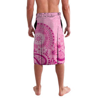 Pink Bula Fiji Lavalava Fijian Dance Fan Tapa Cloth Pattern