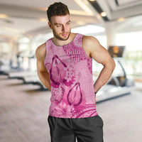 Pink Bula Fiji Men Tank Top Fijian Dance Fan Tapa Cloth Pattern