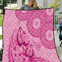 Pink Bula Fiji Quilt Fijian Dance Fan Tapa Cloth Pattern