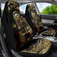 Frangipani Festival Rabaul Car Seat Cover PNG Tribal Baining Mask Tattoo - Polynesian Pride