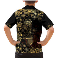 Frangipani Festival Rabaul Family Matching Mermaid Dress and Hawaiian Shirt PNG Tribal Baining Mask Tattoo - Polynesian Pride