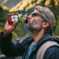 Frangipani Festival Rabaul East New Britain 4 in 1 Can Cooler Tumbler Dukduk Dance With Plumeria - Polynesian Pride