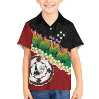 Frangipani Festival Rabaul East New Britain Family Matching Long Sleeve Bodycon Dress and Hawaiian Shirt Dukduk Dance With Plumeria - Polynesian Pride