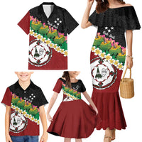 Frangipani Festival Rabaul East New Britain Family Matching Mermaid Dress and Hawaiian Shirt Dukduk Dance With Plumeria - Polynesian Pride