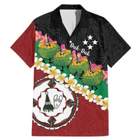 Frangipani Festival Rabaul East New Britain Family Matching Mermaid Dress and Hawaiian Shirt Dukduk Dance With Plumeria - Polynesian Pride