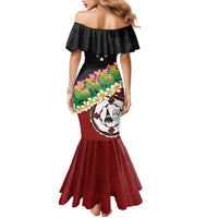 Frangipani Festival Rabaul East New Britain Family Matching Mermaid Dress and Hawaiian Shirt Dukduk Dance With Plumeria - Polynesian Pride