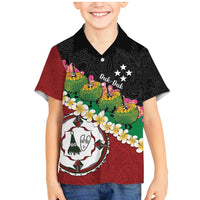 Frangipani Festival Rabaul East New Britain Family Matching Mermaid Dress and Hawaiian Shirt Dukduk Dance With Plumeria - Polynesian Pride